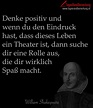 Zitate mit dem Schlagwort William Shakespeare der Die TagesRandBemerkung