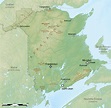 Map of New Brunswick (Relief Map) : Worldofmaps.net - online Maps and ...
