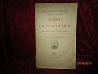 ENQUÊTE sur LA MONARCHIE by MAURRAS Charles: Bon Couverture souple | LA ...