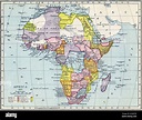 Mapa de África colonial en 1897 Fotografía de stock - Alamy