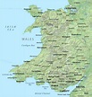 Map of Wales with relief and cities | Wales | United Kingdom | Europe ...