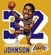 Caricatures | Magic johnson, Showtime lakers, Nba pictures