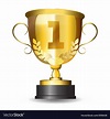 Golden first place trophy Royalty Free Vector Image