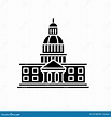 Parliament Black Icon, Vector Sign on Isolated Background. Parliament ...