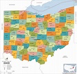 Labeled Map of Ohio with Capital & Cities