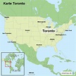 Karte Toronto von ortslagekarte-usa - Landkarte für die USA