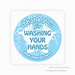 Custom Round Sticker | Thank You for Washing Your Hands