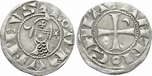 Dinero de Bohemundo III. Principado de Antioquía (1163-1201).