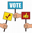 Diseño de voto de elecciones de dibujos animados | Vector Premium