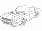 Dibujos Para Colorear De Carros Mustang | Dibujos Para Colorear