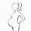Pregnant Silhouette Drawing at GetDrawings | Free download