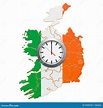 Time Zones in Ireland Concept. 3D Rendering Stock Illustration ...