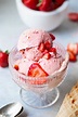 Homemade Strawberry Ice Cream - Oh Sweet Basil