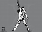 Freddie Mercury silueta vector. DESCARGA INSTANTE - Etsy México