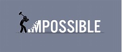Man destroying the word impossible to possible. 364537 Vector Art at ...