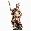 Heiliger Valentin von Terni mit Hahn Heiligenfigur Holz geschnitzt Südtirol