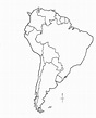 Printable Blank Map Of South America