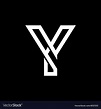 Capital letter y from the white interwoven strips Vector Image