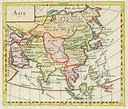 El Mapa Antiguo De Asia Muestra La India China Rusia Japón 1750 Imagen ...