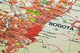Bogota City map. Photograph by Fernando Barozza - Pixels