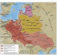 Granducato di Lituania mappa - Mappa del granducato di Lituania (Europa ...