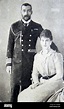 Retrato del Rey George V (1865 - 1936) y su esposa María de Teck (1867 ...