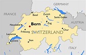 Switzerland cities map - Map of switzerland with major cities (Western ...