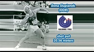 Ilona Slupianek (GDR) shot put 20.56 meters 1983 world championships ...