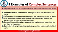 5 Examples of Complex Sentences - English Study Here