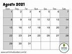 calendario de agosto 2021 - Atividades para a Educação Infantil ...