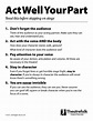 Acting Tips Poster. Click To Download A Printable Version - Free ...