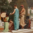 'A Summer Repast', large Roman classical painting by Boulanger ...
