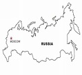 Mapa de Rusia para colorear - COLOREA TUS DIBUJOS