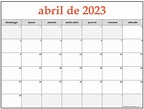 abril de 2023 calendario gratis | Calendario abril