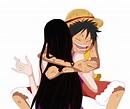 Luffy hugs Boa Hancock by Megalow on DeviantArt