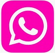 HD Pink Outline Whatsapp Wa Square Logo Icon PNG | Citypng