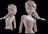 Disney Elsa from Frozen - 3D Print Model by BlueAzureArt
