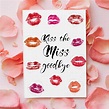Kiss the Miss Goodbye Printable Sign A4 Bridal Party Sign | Etsy