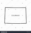 Colorado Map Outline Vector Design Template Stock Vector (Royalty Free ...