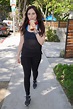 Ariel Teal Toombs in a Black Leggings Gets an Iced Coffee from Urth ...