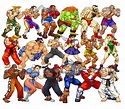 Artes em psd: Personagens individuais do game Street Fighter em PSD