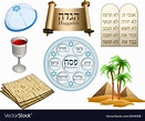 Passover symbols pack Royalty Free Vector Image