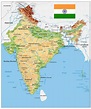 Carta geografica dell'India: topografia e caratteristiche fisiche dell ...