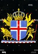 El escudo de armas del reino de Islandia desde 1919 a 1944 Fotografía ...