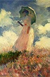 Claude Monet - Mujer con sombrilla, estudio | Artelista.com