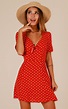 Hit Or Miss Dress In Red Polka Dot | Showpo