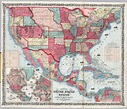 Map of the United States and Mexico (1859) [4500 × 3867] : MapPorn