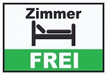 Zimmer FREI Schild | HB-Druck Schilder, Textildruck & Stickerei Onlineshop