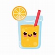 jugo de naranja estilo kawaii 11439367 Vector en Vecteezy