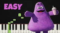 Grimace Shake Song│EASY Piano Tutorial│RIGHT HAND 🤚 - YouTube